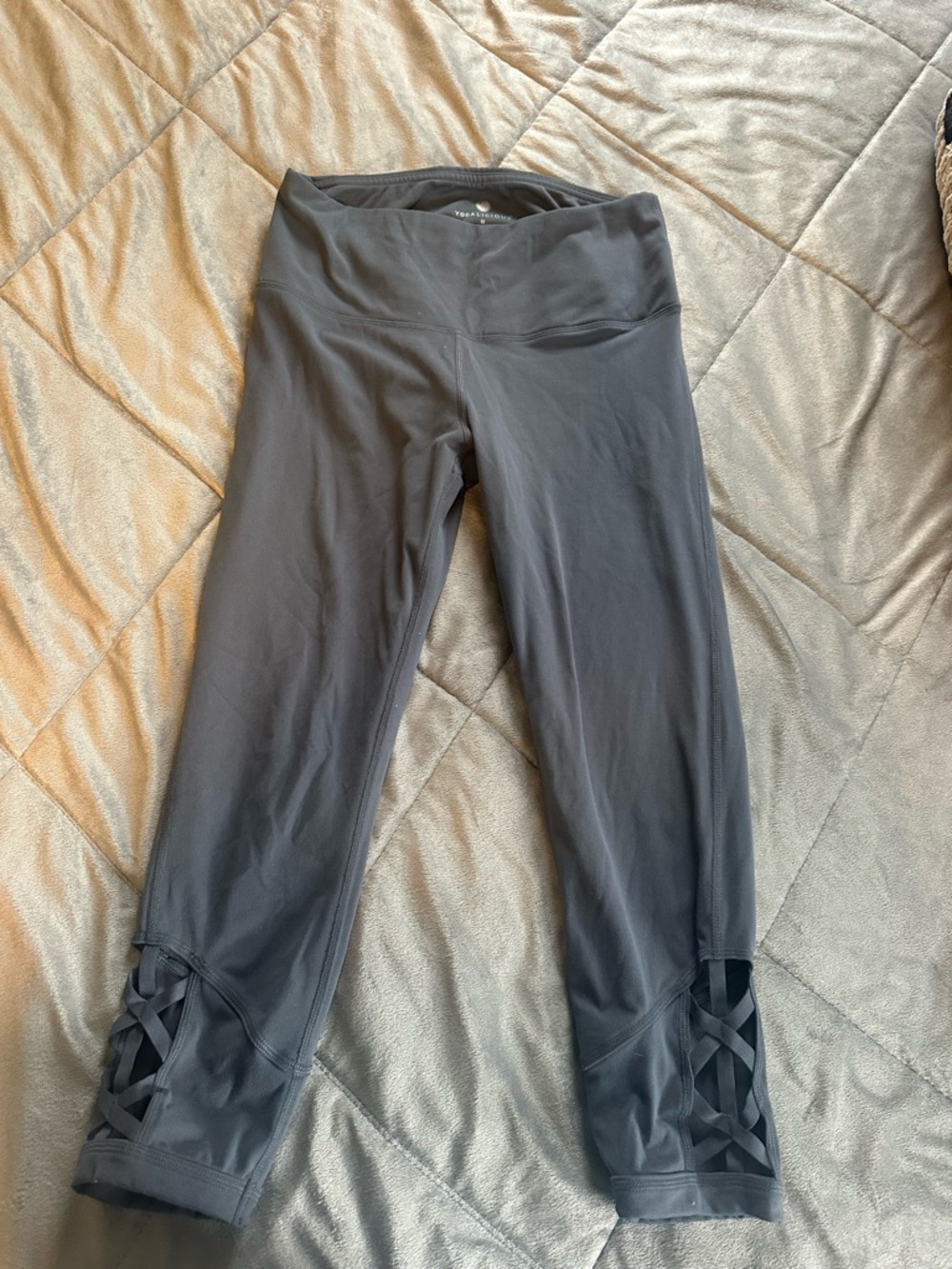 Yogalicious Capri Leggings with Lattice Hem